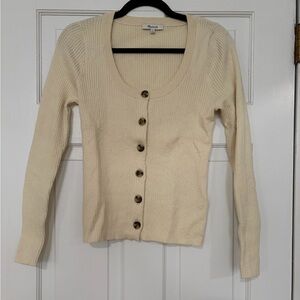 Madewell Cream Cardigan Sweater
